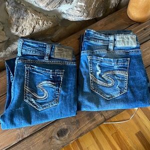 Silver Capris two pairs